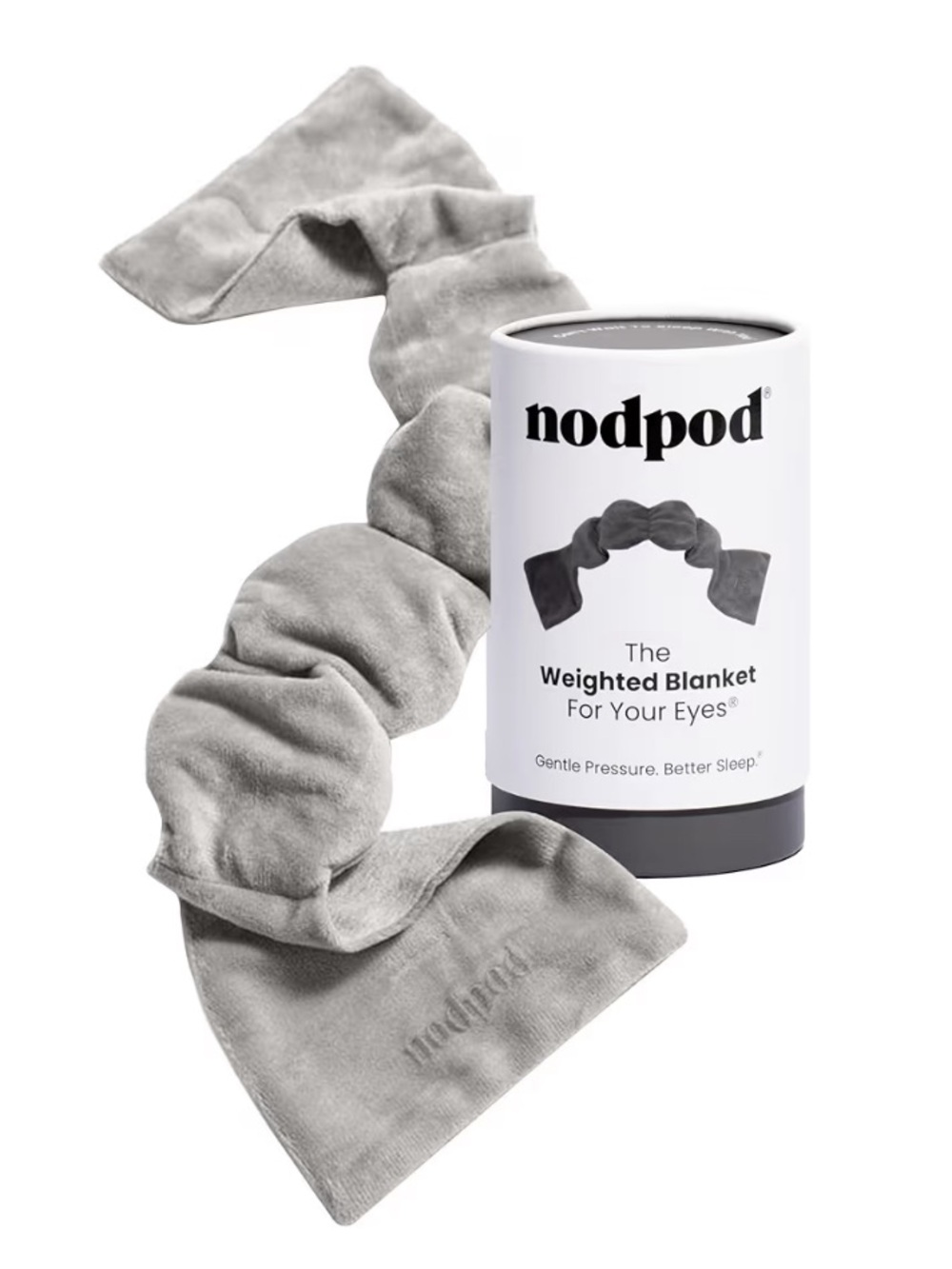 nodpod Gray Weighted Eye Blanket for Sleep Relief